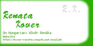 renata kover business card